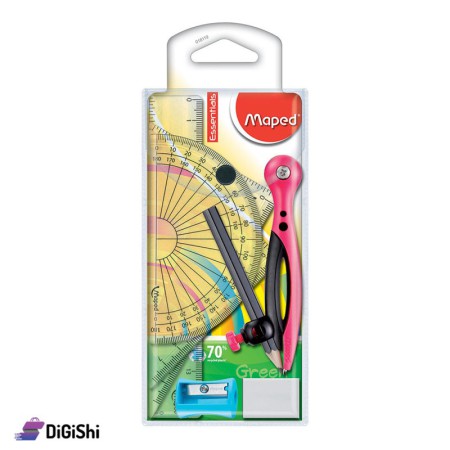 Maped Essentials Geometric Math Set - Pink