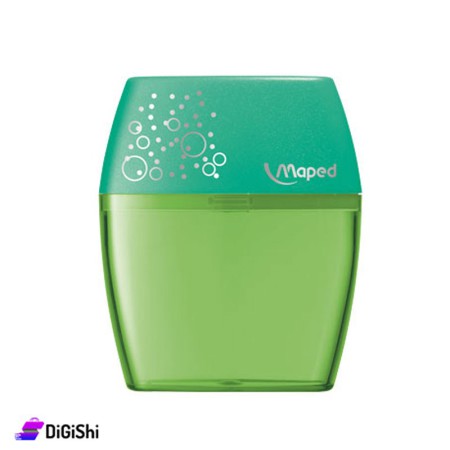 Maped Manual Pencil  Longed Sharpener with 2 Holes - Green