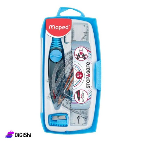 Maped Stop & Safe Geometric Math Set - Blue