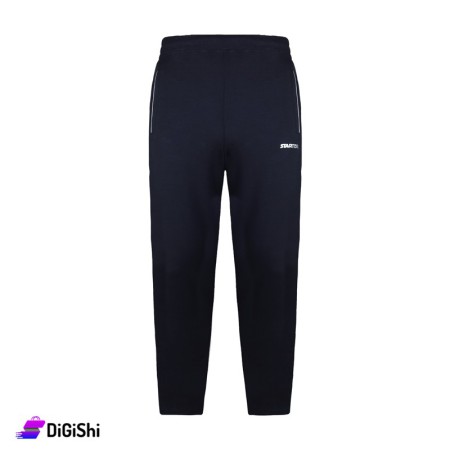 STARTER Men's Cotton & Polyester Pants With white writing - Dark Blue