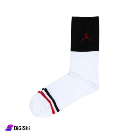 جوارب قطن رجالية طويلة ZOX Plus - أبيض وأسود