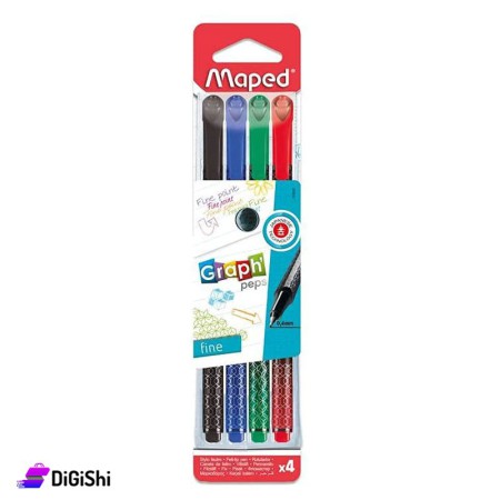 Maped Graph'Peps Highlighter Colors Box 4 Colors