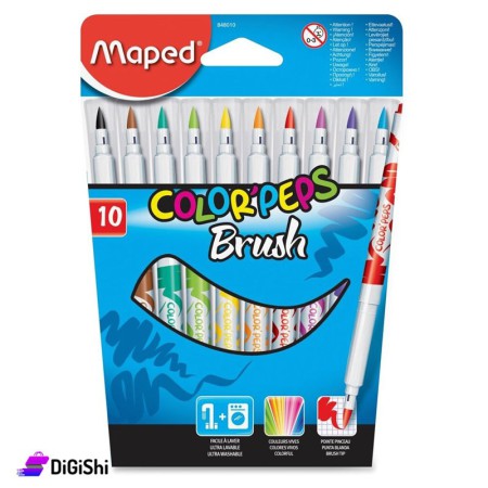 علبة ألوان تظليل بيبس 10 ألوان Maped