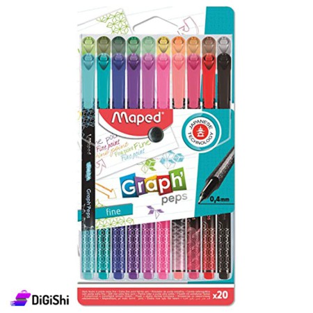 Maped Graph Peps Highlighter Colors Box 20 Colors