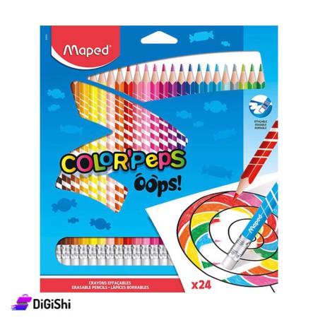 Maped Color'Peps Easable Wooden Color Box 24 Colors