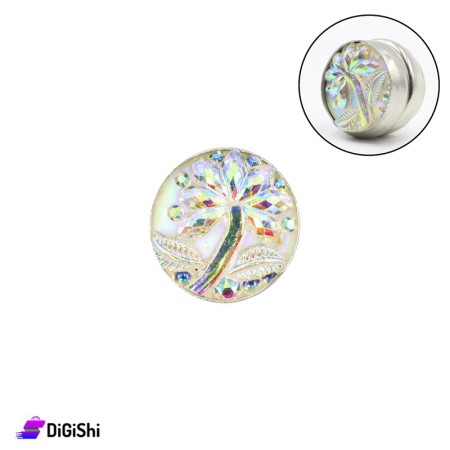 Tree Shape Magnetic Hijab Pins - White