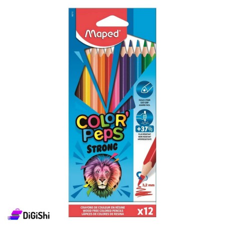 Maped Strong Wooden Color Box 12 Colors