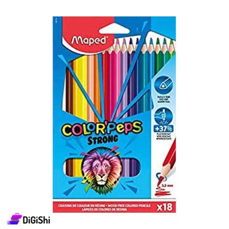 Maped Strong Wooden Color Box 18 Colors