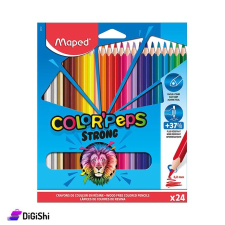 Maped Strong Wooden Color Box 24 Colors