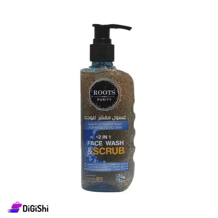 غسول مقشر للوجه للبشرة المختلطة إلى الدهنية ROOTS PURITY