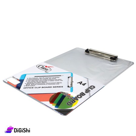 Class Clip Board with Metal Clip - Transparent