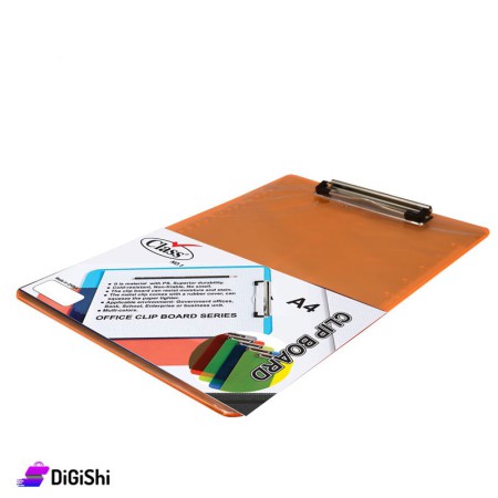Class Clip Board with Metal Clip - Orange