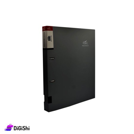 Class Clip File Folder with Two Rings - Black