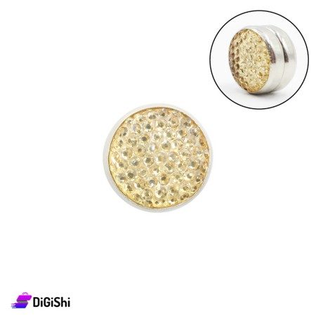 Magnetic Hijab Pins - Golden With Strass