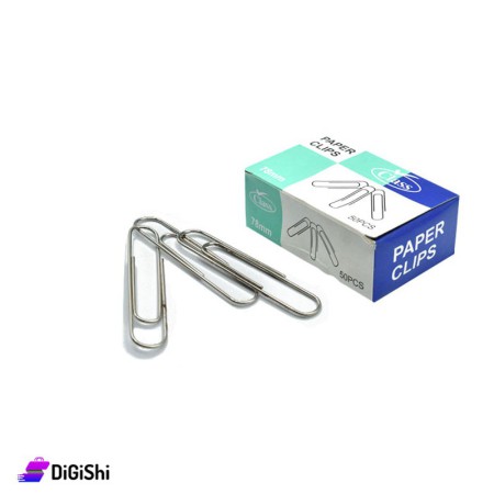 Class Metal Paper Clips Set - 78 mm
