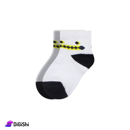 ZOX Cotton Short Kids Socks - White