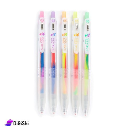 Zebra Sarasa Clip Marble Set - 5 Pens