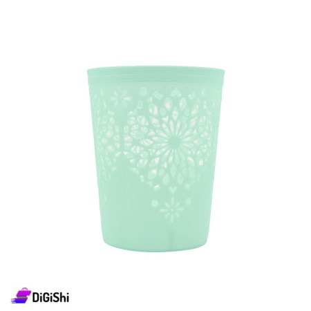 Shahd Plast Circular Plastic basket Size 2 - Green