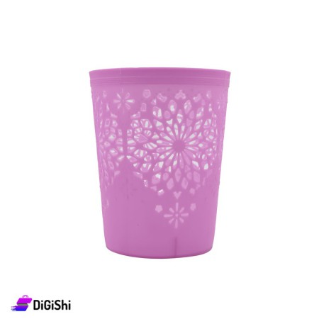 Shahd Plast Circular Plastic basket Size 2 - Violet