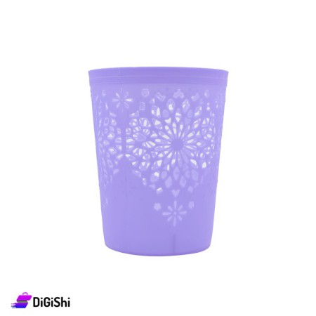 Shahd Plast Circular Plastic basket Size 2 - Purple