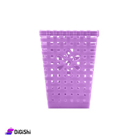Shahd Plast Small Square Plastic Mesh Basket - Purple
