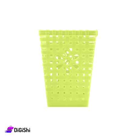 Shahd Plast Small Square Plastic Mesh Basket - Yellow