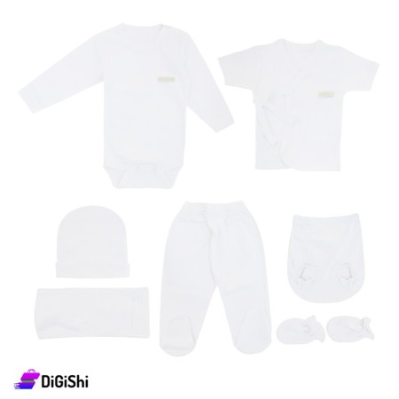 Newborn Babies Cotton Set - White
