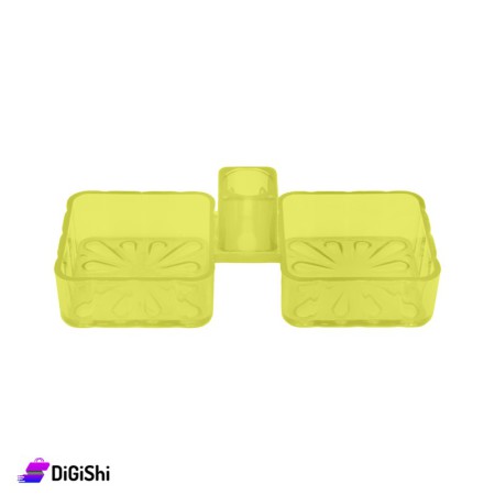 Square Shape Double Plastic Salter - Yellow
