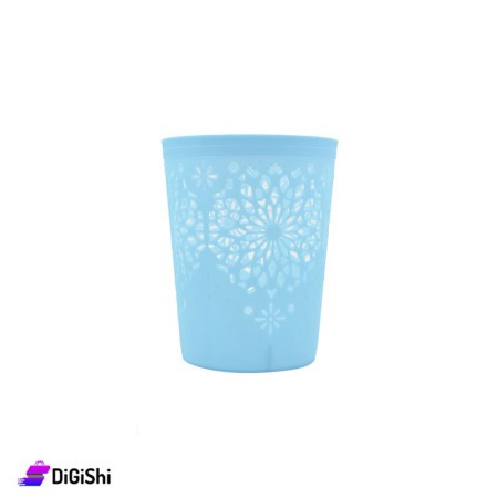 Shahd Plast Circular Plastic Basket Size 1 - Blue