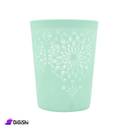 Shahd Plast Circular Plastic Basket Size 3 - Green