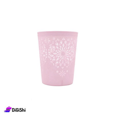 سلة بلاستيك دائرية قياس 1 ماركة شهد - زهر فاتح