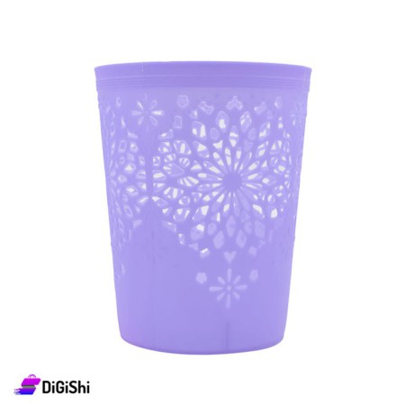 Shahd Plast Circular Plastic Basket Size 3 - Purple