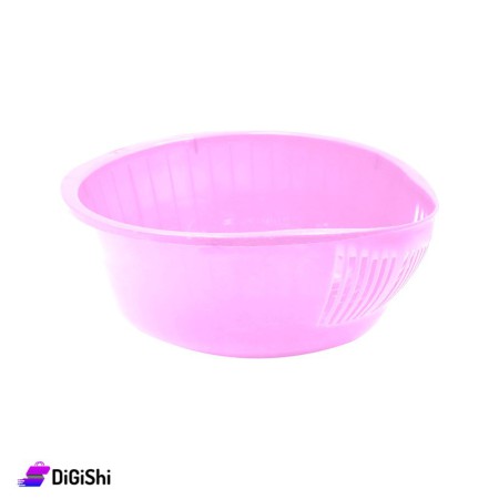 Shahd Plast Oval Plastic Strainer - Pink