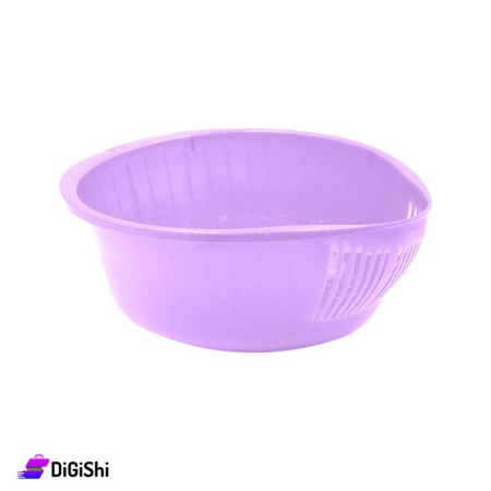Shahd Plast Oval Plastic Strainer - Violet