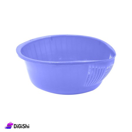 Shahd Plast Oval Plastic Strainer - Blue
