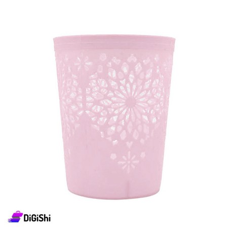 Shahd Plast Circular Plastic Basket Size 3 - Pink