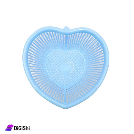 Heart Shaped Plastic Strainer - Blue