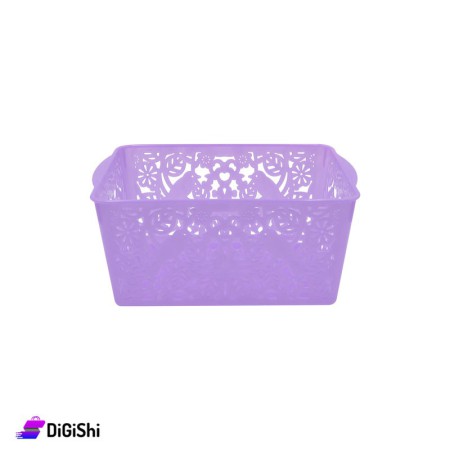 Rectangular Mesh Plastic Bascket Size 3 - Purple
