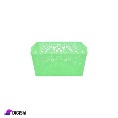 Shahd Plast Rectangular Mesh Plastic Bascket Size 2 - Green