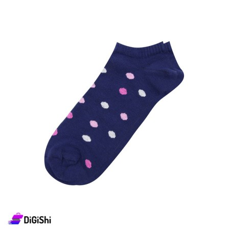 ZOX Pointed Cotton Short Women's Socks - Dark Blue