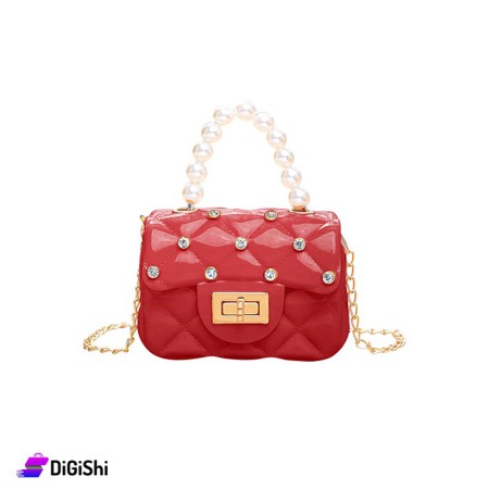 Women's Small Silicon Shoulder & Handbag - Red