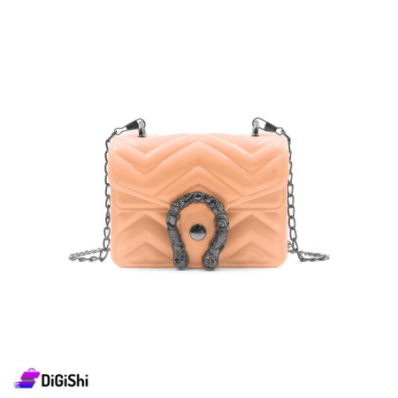 Women's Small Silicon Shoulder Bag - Light Coral
