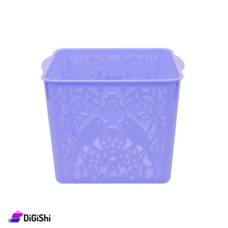 Shahd Plast Square Mesh Plastic Basket - Purple