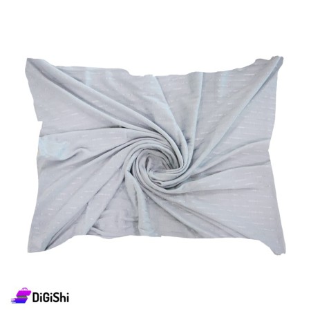 Women's Jacquard Scarf With Stripe Pattern - Gray