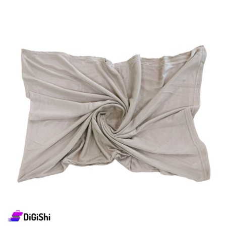 Women's Jacquard Scarf With Square Pattern - Beige