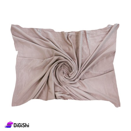 Women's Jacquard Scarf With Square Pattern - Choco
