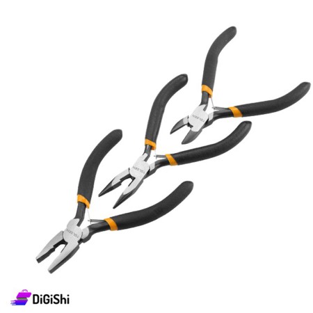 TOLSEN 3PCS Mini Pliers Set 115mm 4.5 inch