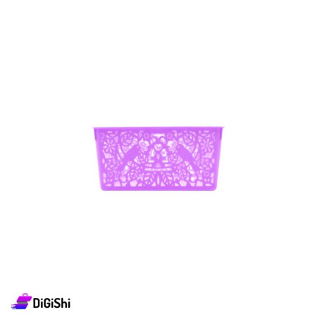 Shahd Plast Rectangular Mesh Plastic Basket Size 1 - Purple