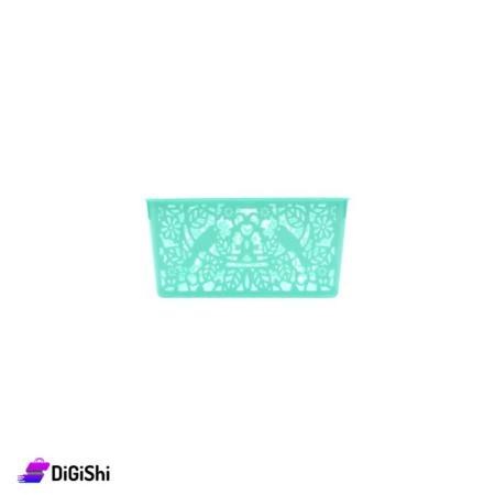 Shahd Plast Rectangular Mesh Plastic Basket Size 1 - Tiffany