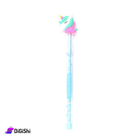 Unicorn Head Pencil - Blue